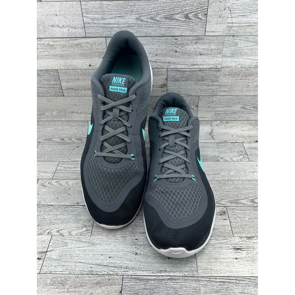 Nike Flex TR 6 Women Training Shoes Dark Grey Black Turquoise 831217-004 Size 11